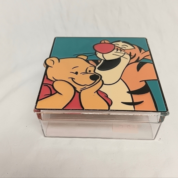 VTG Disney Winnie the Pooh Tigger Trinket Box Jewelry Holder Plastic Acrylic - Picture 4 of 9